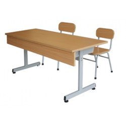 Bàn ghế học ở lớp hòa phát bằng gỗ tự nhiên cao 69cm BHS108-6G