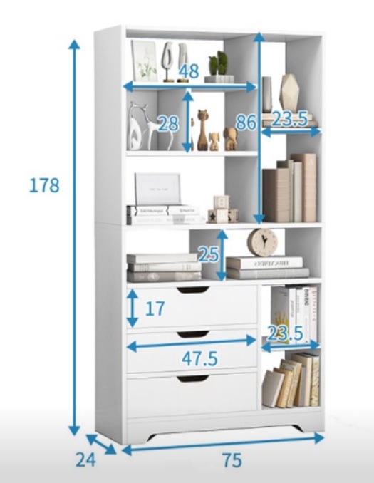 Kệ gỗ kiểu đứng để tài liệu để đồ trang trí KSG49