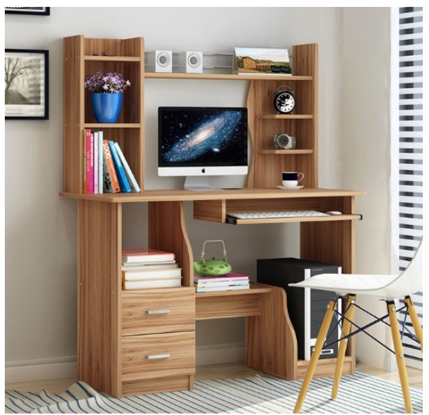 Bàn học có kệ sách bằng gỗ BGS22