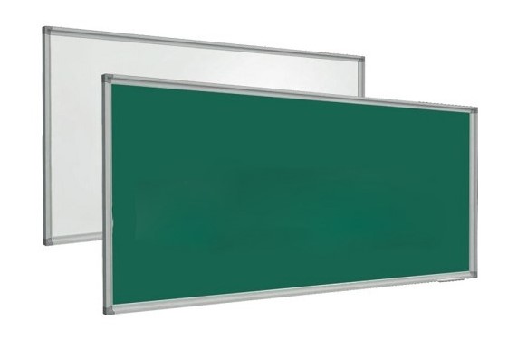 Bảng từ xanh treo tường 120x330cm phào to