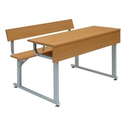 Bộ bàn ghế học sinh khung sắt mặt gỗ Melamine BHS104A