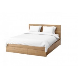 Giường gỗ công nghiệp cao cấp 1m4x2m có ngăn kéo cuối giường GCN16
