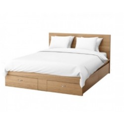 Giường gỗ công nghiệp cao cấp 1m6 có ngăn kéo cuối giường GCN17