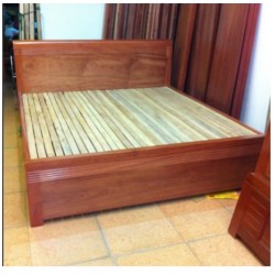 Mẫu giường ngủ đơn 1m2 bằng gỗ xoan GGN01