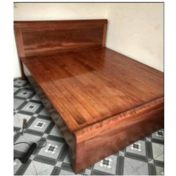 Mẫu giường ngủ đôi 1m8 bằng gỗ xoan giát phản GGN04