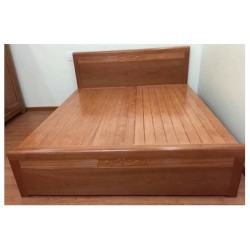 Mẫu giường ngủ đôi 1m6x2m bằng gỗ xoan giát phản GGN08