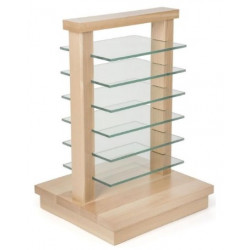 Tủ kính trưng bày mỹ phẩm khung gỗ đợt kính TK26