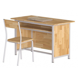 Bộ bàn ghế giáo viên bằng gỗ tự nhiên BGV101G