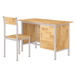 Bộ bàn ghế giáo viên bằng gỗ tự nhiên BGV103G