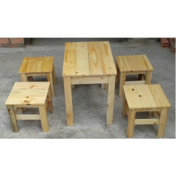 Bàn ghế bằng gỗ tự nhiên cho quán cafe CFG01