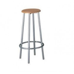 Ghế tròn quầy bar giá rẻ chân sắt mặt gỗ bar01