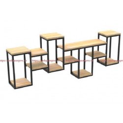 Kệ sắt đợt gỗ treo tường để đồ KGS21
