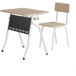 Bộ bàn ghế học sinh cấp 1,2 khung thép mặt gỗ BHS41AG