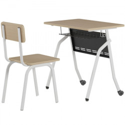 Bộ bàn ghế học sinh cấp 1,2 khung thép mặt gỗ BHS41B