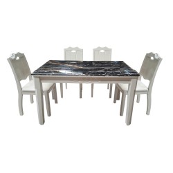 Bộ bàn ăn 6 ghế hiện đại bằng gỗ HGB66B + 4HGG66