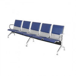 Băng ghế chờ 5 chỗ, khung chân sắt, đệm tựa bọc da PVC  GC01MD-5