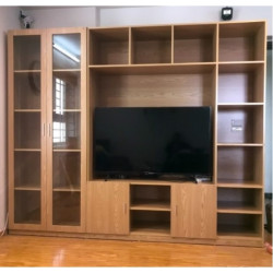 Kệ tủ tivi để đồ trang trí phòng khách bằng gỗ KST80