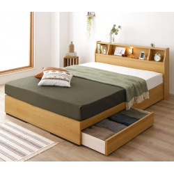Giường gỗ công nghiệp có kệ đầu giường GCN41