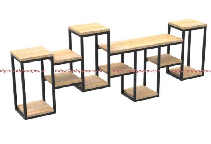 Kệ sắt đợt gỗ treo tường để đồ KGS21
