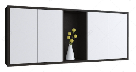 Kệ gỗ kiểu treo tường có 5 ngăn để sách KSG226