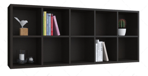 Kệ gỗ treo tường 2 tầng 10 ngăn để sách KSG228