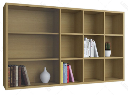 Kệ gỗ treo tường để sách được gắn cánh kính KSG232