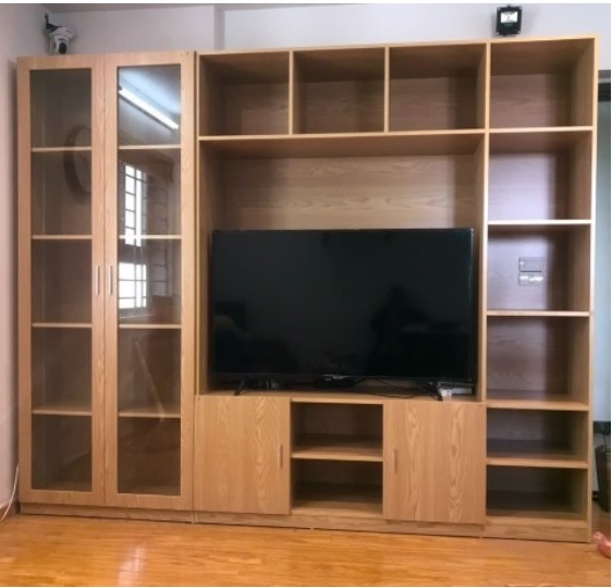 Kệ tủ tivi để đồ trang trí phòng khách bằng gỗ KST80 | Mobile